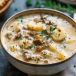 Cheesy Beef & Potato Soup