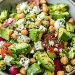 Chickpea Feta Avocado Salad