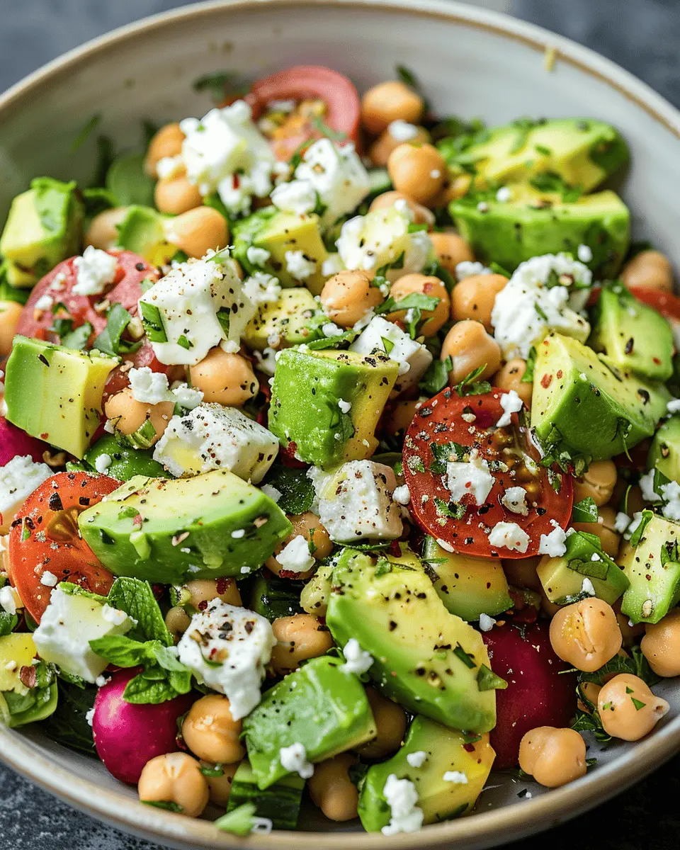 Chickpea Feta Avocado Salad: A Fresh and Easy Delight