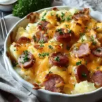 Comforting Crockpot Cheesy Potatoes and Kielbasa Delight