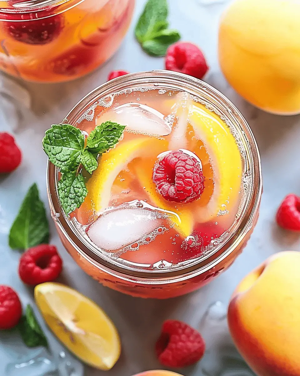 Homemade Raspberry Peach Lemonade: The Refreshing Summer Drink
