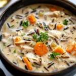 Crockpot Creamy Chicken Wild Rice Soup