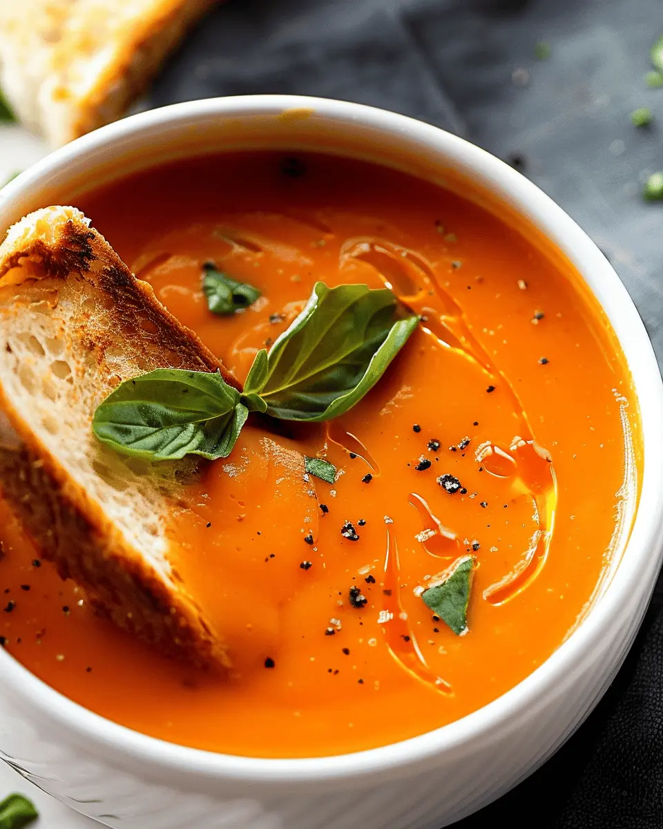 Middle-of-Winter Creamy Tomato Soup with Turkey Bacon Bliss