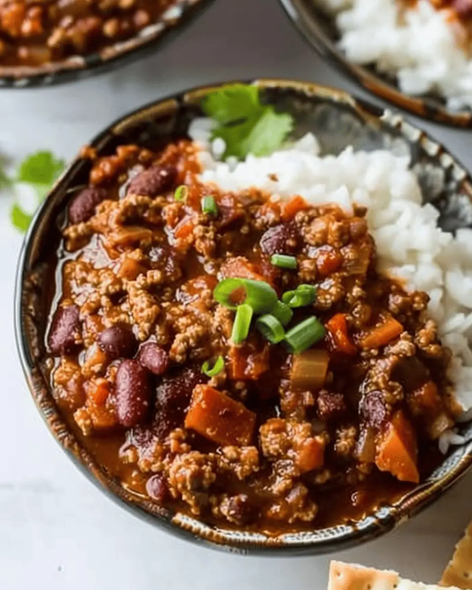 Sweet and Spicy Chili with Turkey Bacon and Chicken Ham Delight