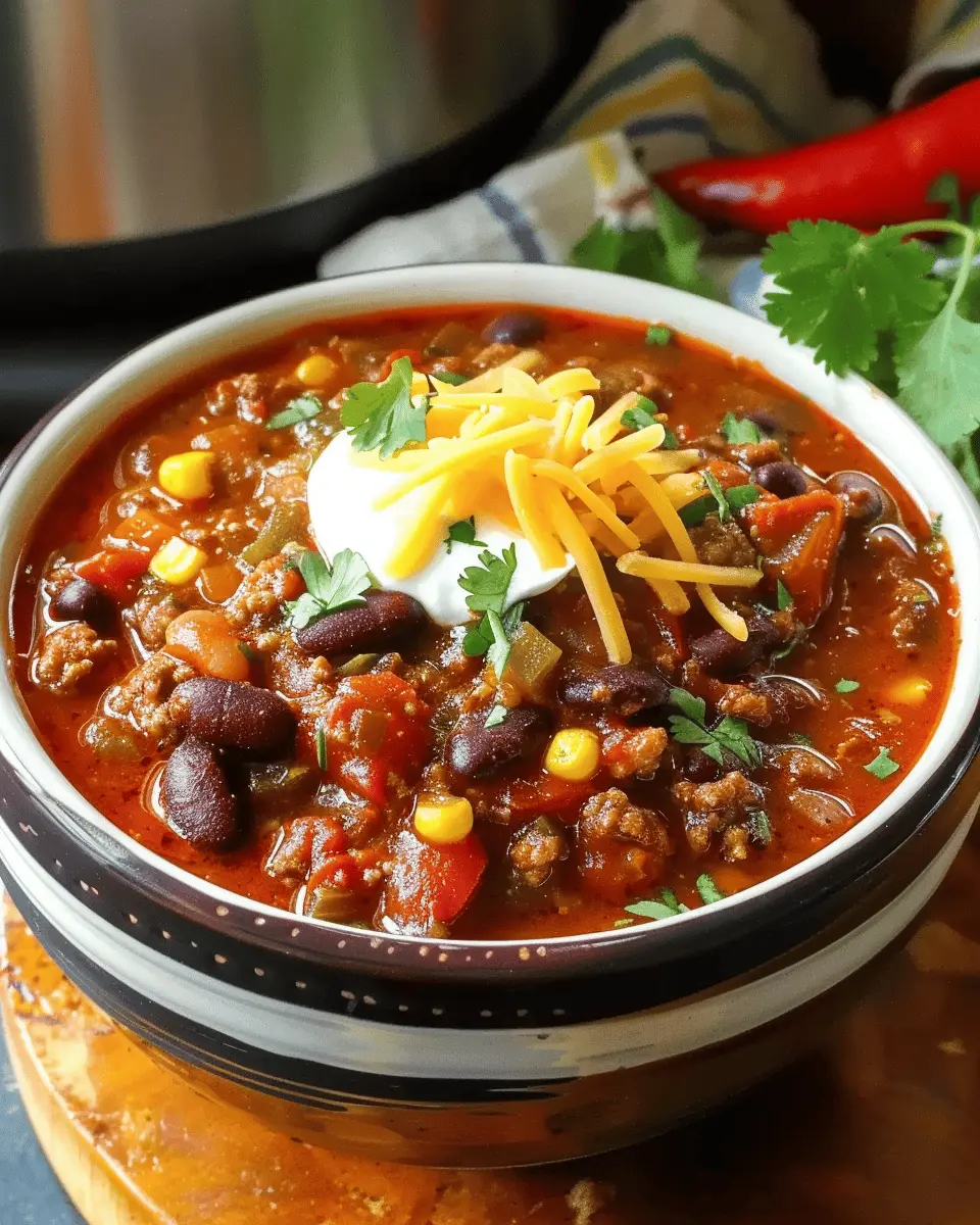 Crockpot Chili: Easy, Hearty Recipe with Turkey Bacon and Chicken Ham