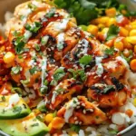 Street Corn Chicken Rice Bowl