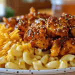 Irresistible Spicy Honey Pepper Chicken with Mac and Cheese