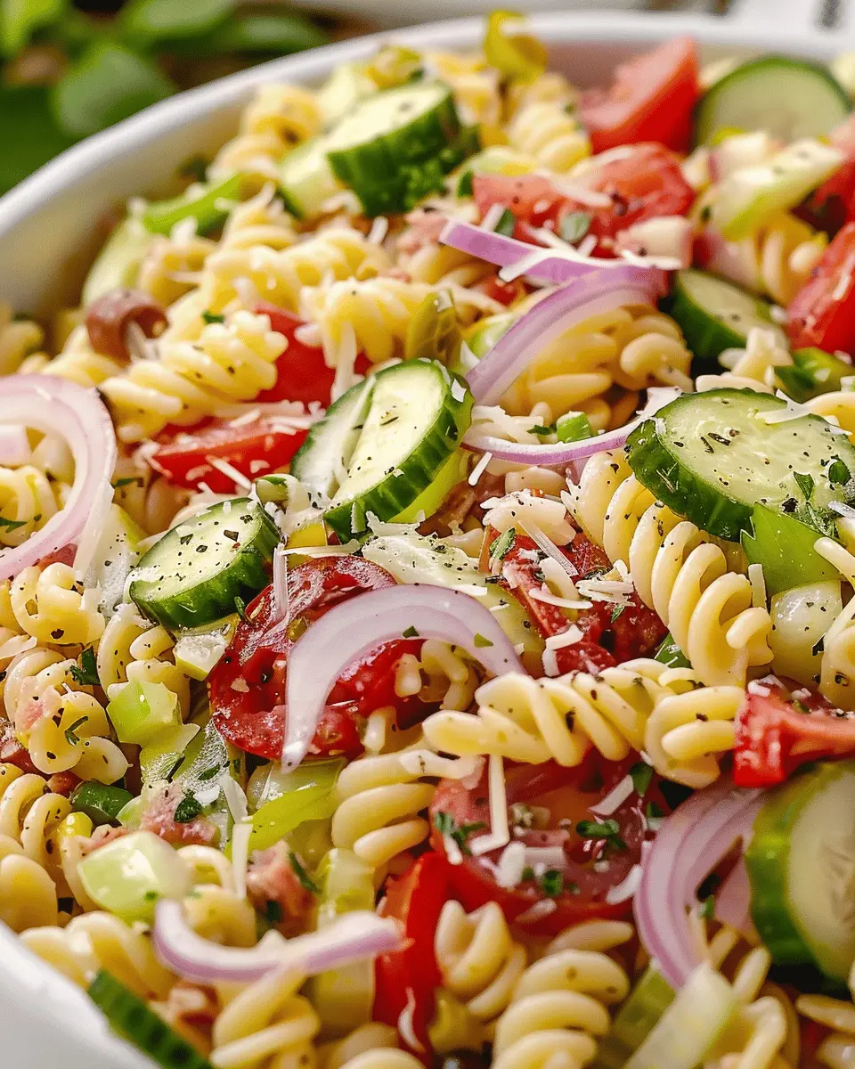 Grinder Pasta Salad: Easy Recipe with Turkey Bacon and Chicken Ham