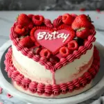 heart birthday cake
