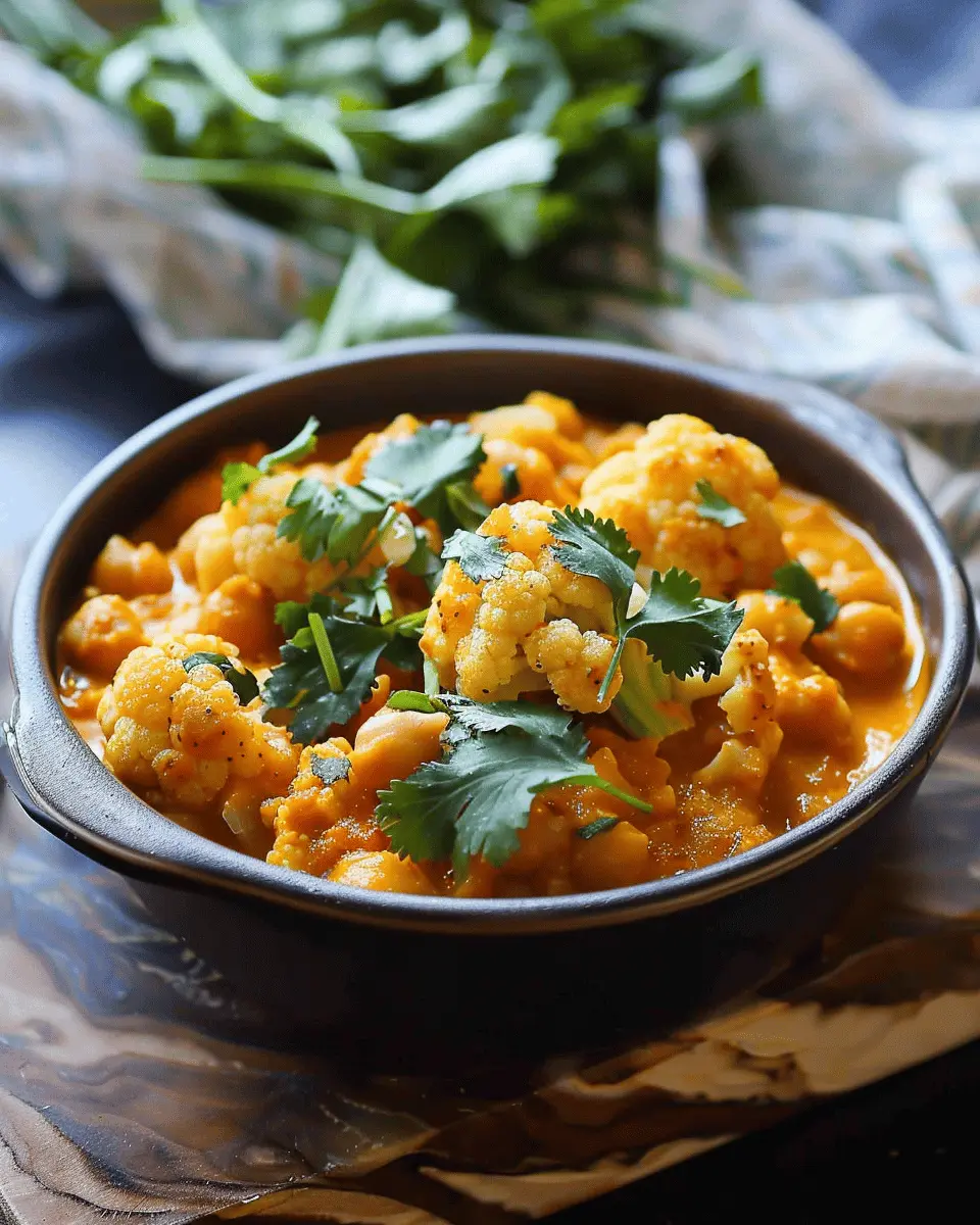 Cauliflower and Coconut Chickpea Curry: A Simple Vegan Delight