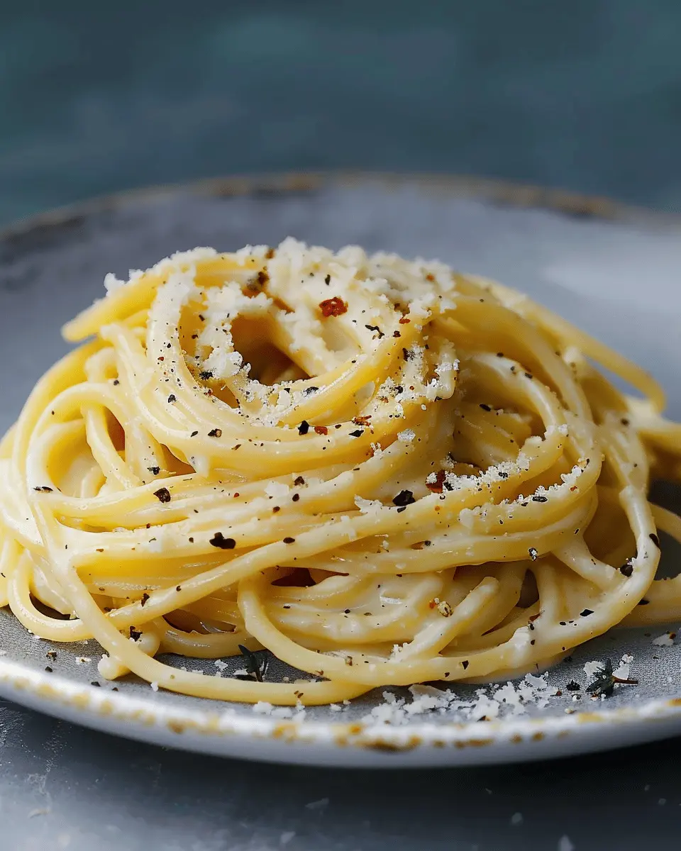 Creamy Cacio e Pepe Pasta: Indulgent Flavor with Chili Flakes