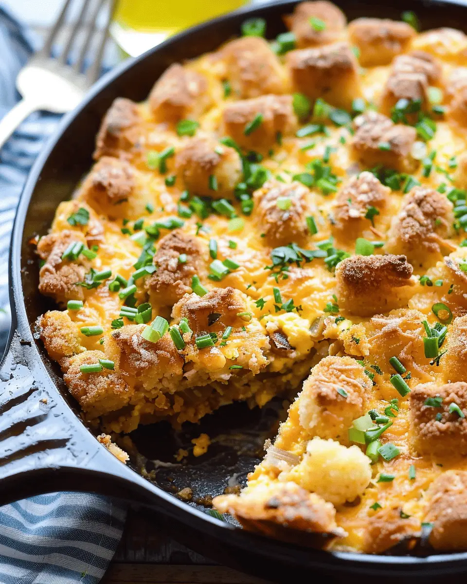 Tater Tot Breakfast Casserole: Easy Turkey Bacon & Chicken Ham Delight