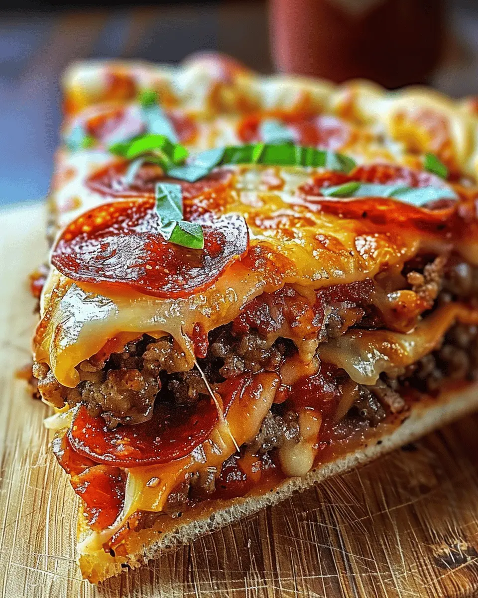 The Pizza Burger Pie: Easy Comfort Food with Turkey Bacon and Chicken Ham