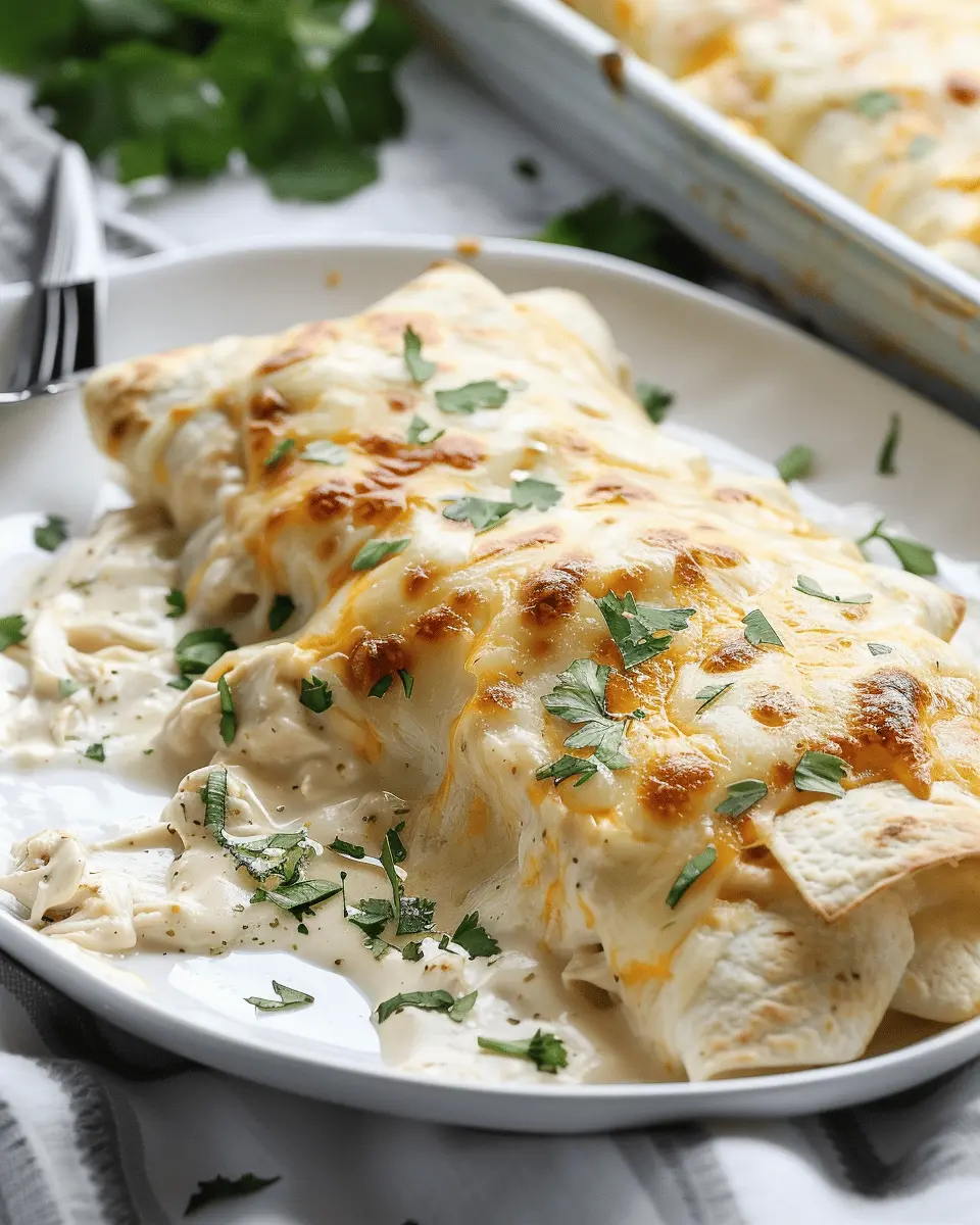 Creamy White Chicken Enchiladas: The Best Home-Cooked Delight
