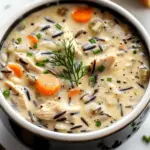 Crockpot Creamy Chicken Wild Rice Soup