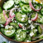 Cucumber Feta Salad with Lemon Greek Vinaigrette