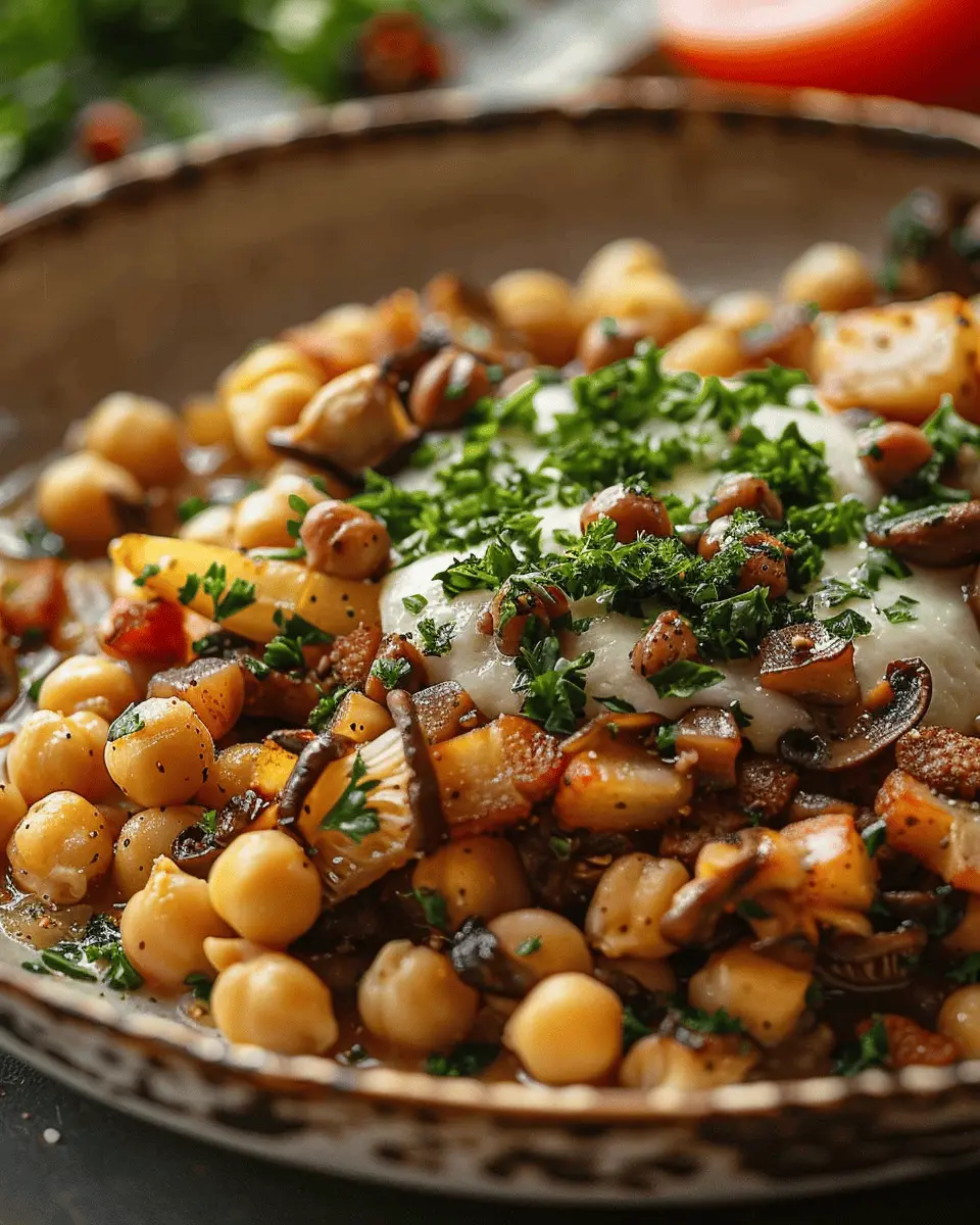 Chickpea Hash With Wild Mushrooms: Easy, Delightfully Hearty Meal