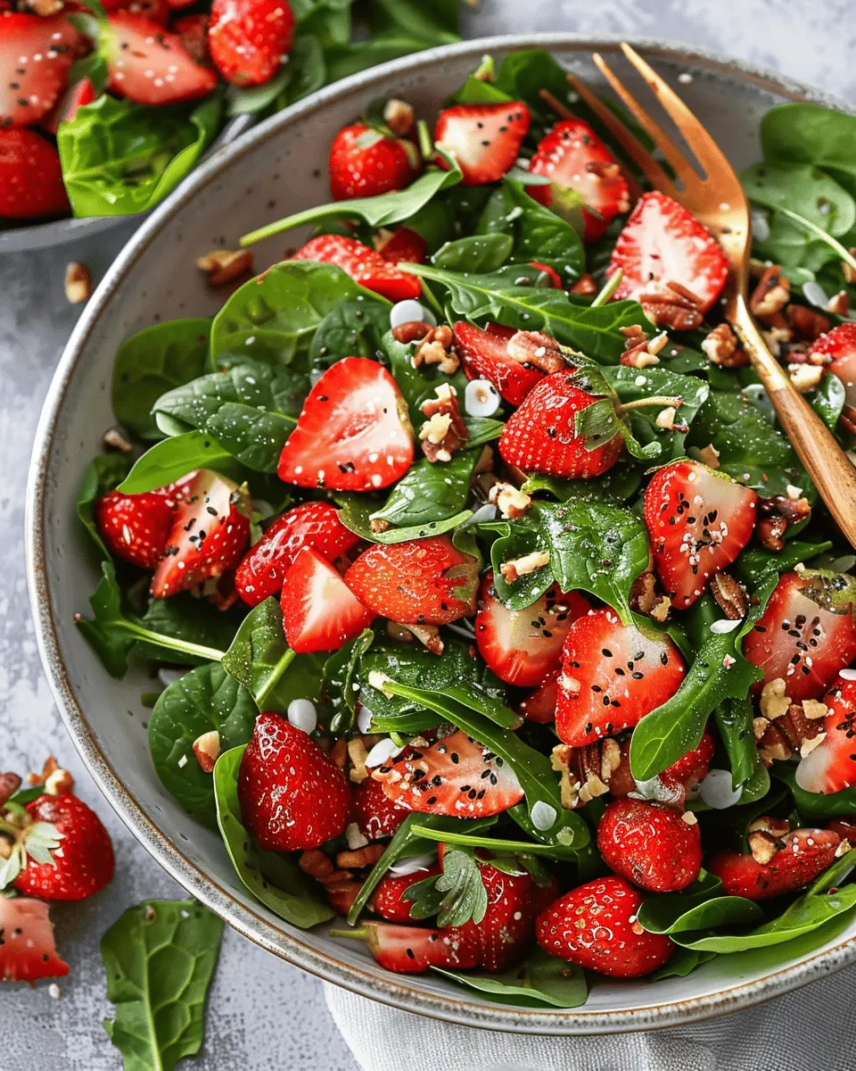 Strawberry Spinach Salad: Easy, Healthy & Delicious Twist with Turkey Bacon