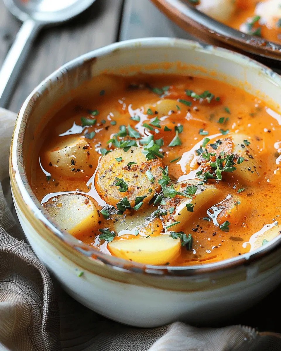 Spanish Potato Soup: Easy & Comforting with Turkey Bacon and Chicken Ham