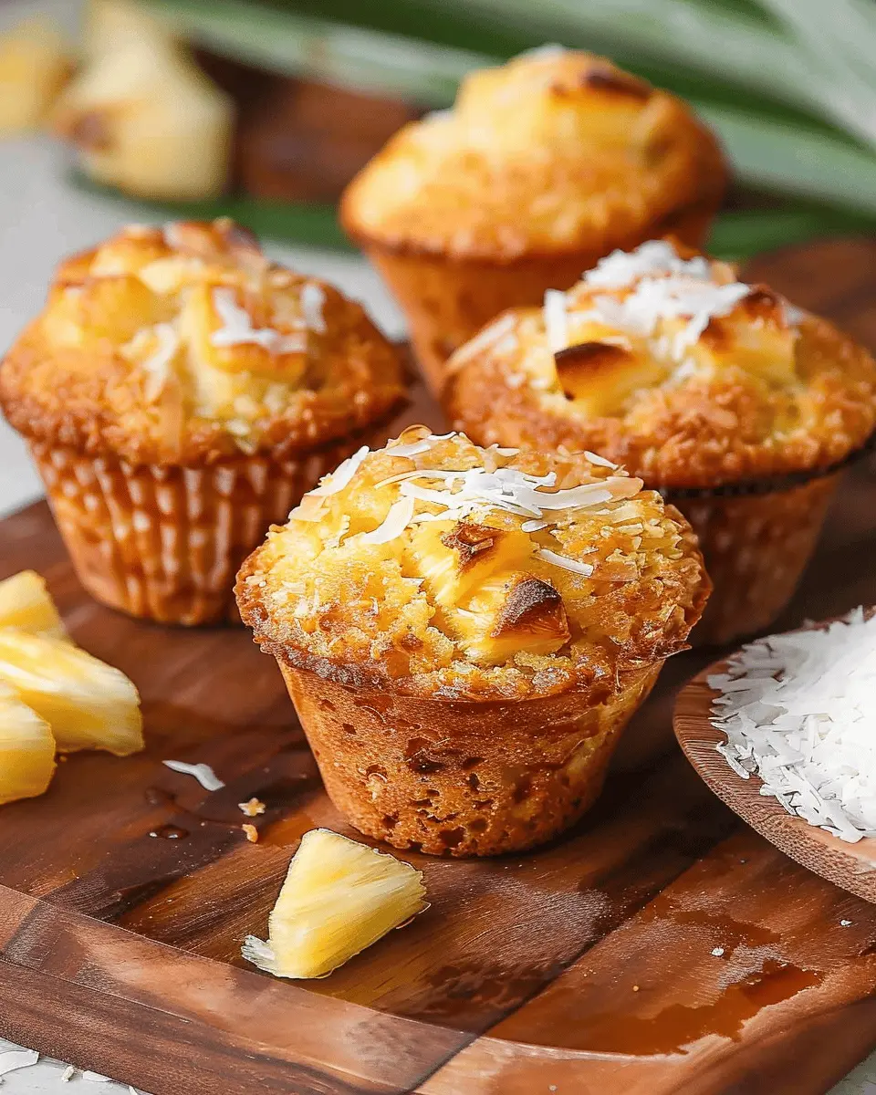 Cottage Cheese Pineapple and Coconut Muffins: Easy Tropical Delight