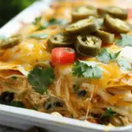 Green Chile Chicken Enchilada Casserole