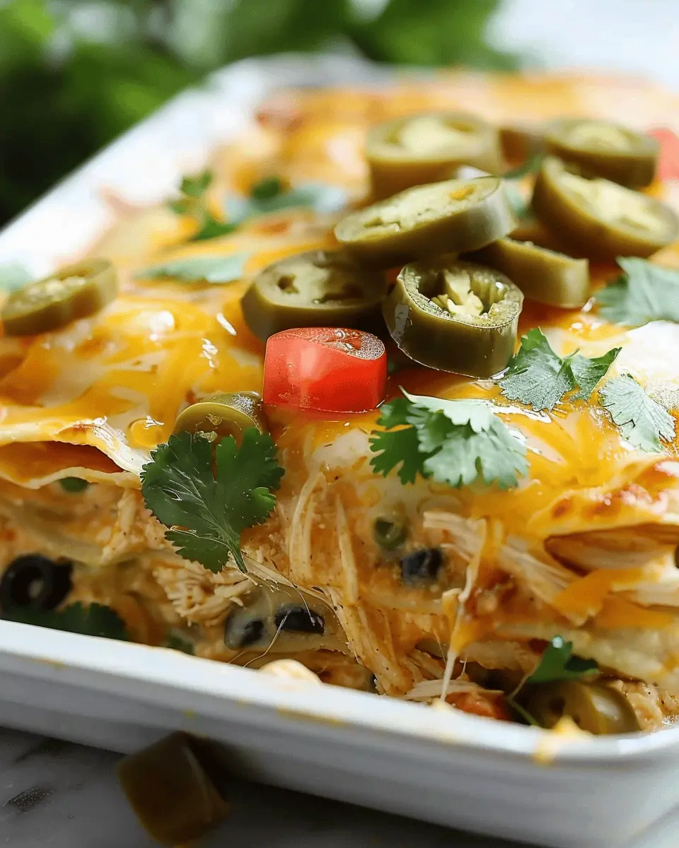 Green Chile Chicken Enchilada Casserole: Easy Comfort Food Delight