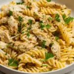 Crockpot Garlic Parmesan Chicken Pasta