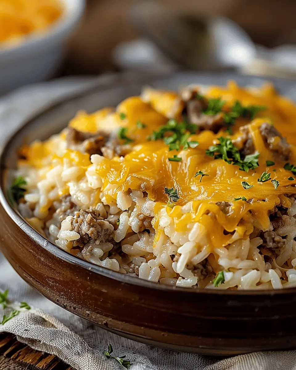 Cheesy Hamburger Rice Casserole: Indulgent Comfort Food Delight