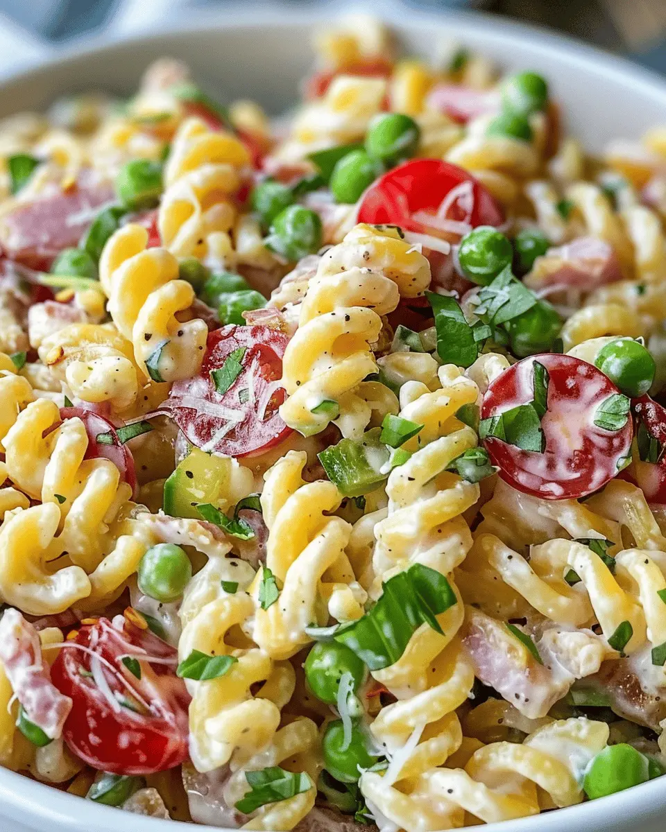 Creamy Pasta Salad Recipe: The Best Twist with Turkey Bacon and Chicken Ham