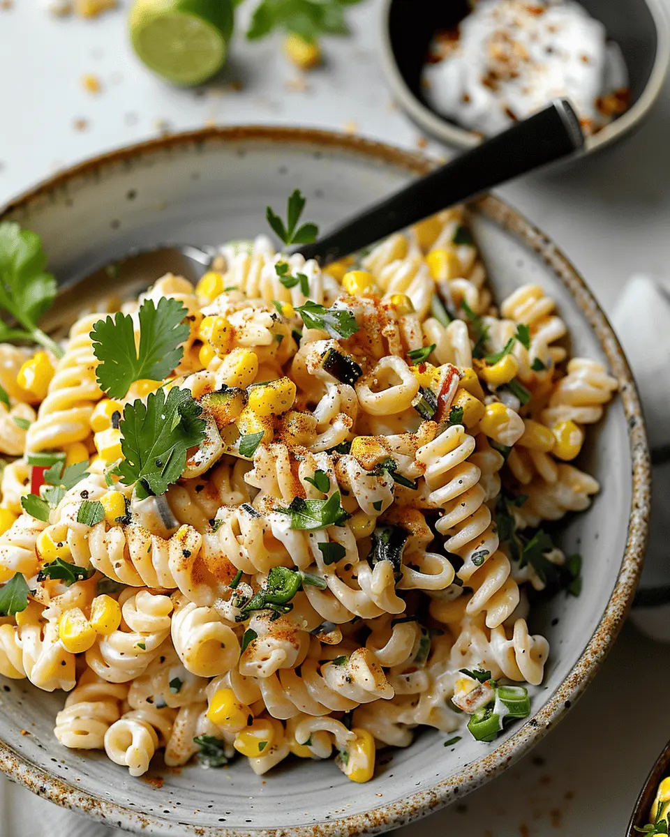 Creamy Street Corn Pasta Salad with Turkey Bacon: A Delightful Twist