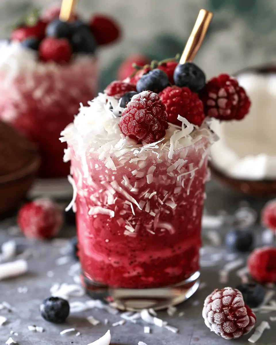 Coconut Berry Bliss: Easy Indulgence with Fresh Fruits and Turkey Bacon