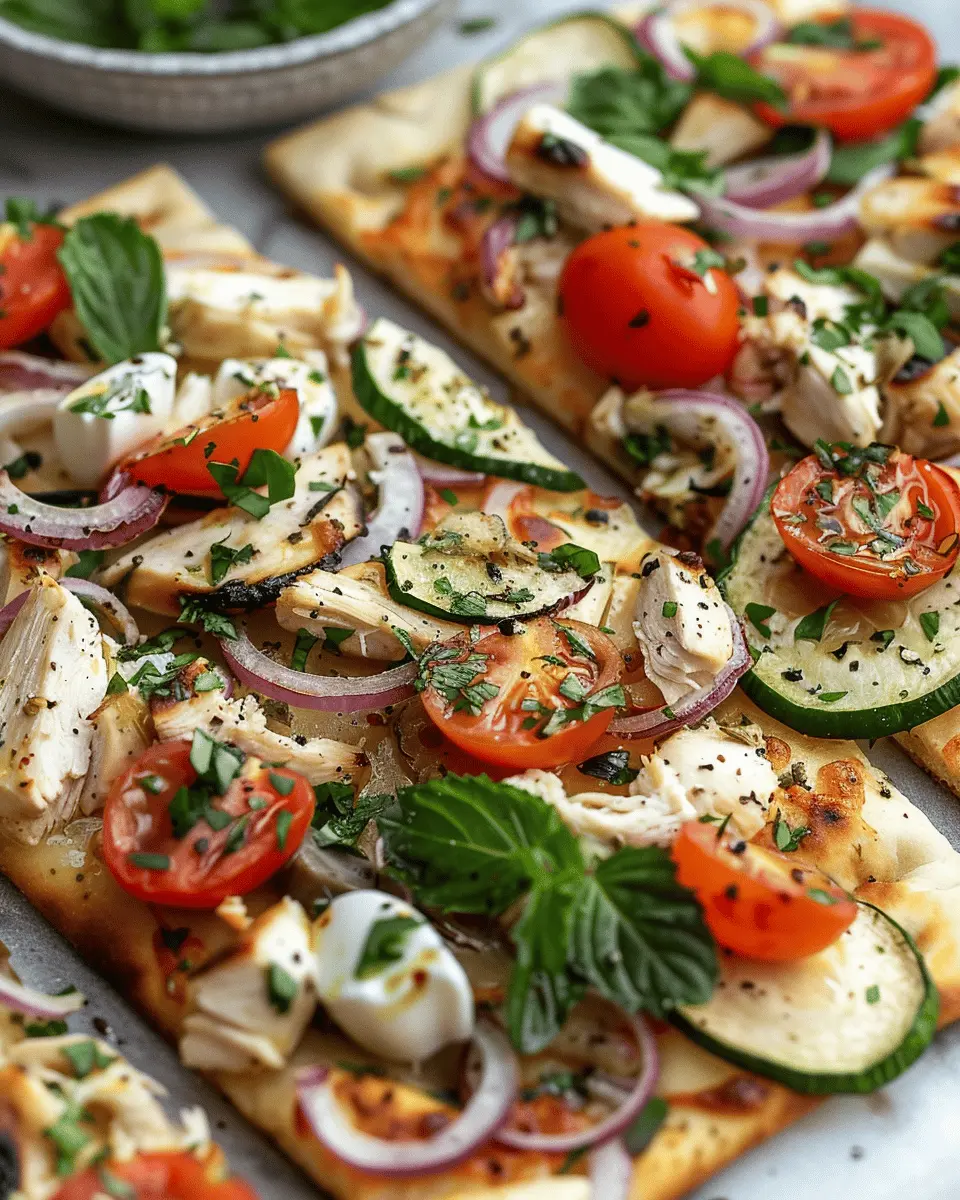 Mediterranean Chicken Flatbread: Easy, Flavorful Delight at Home
