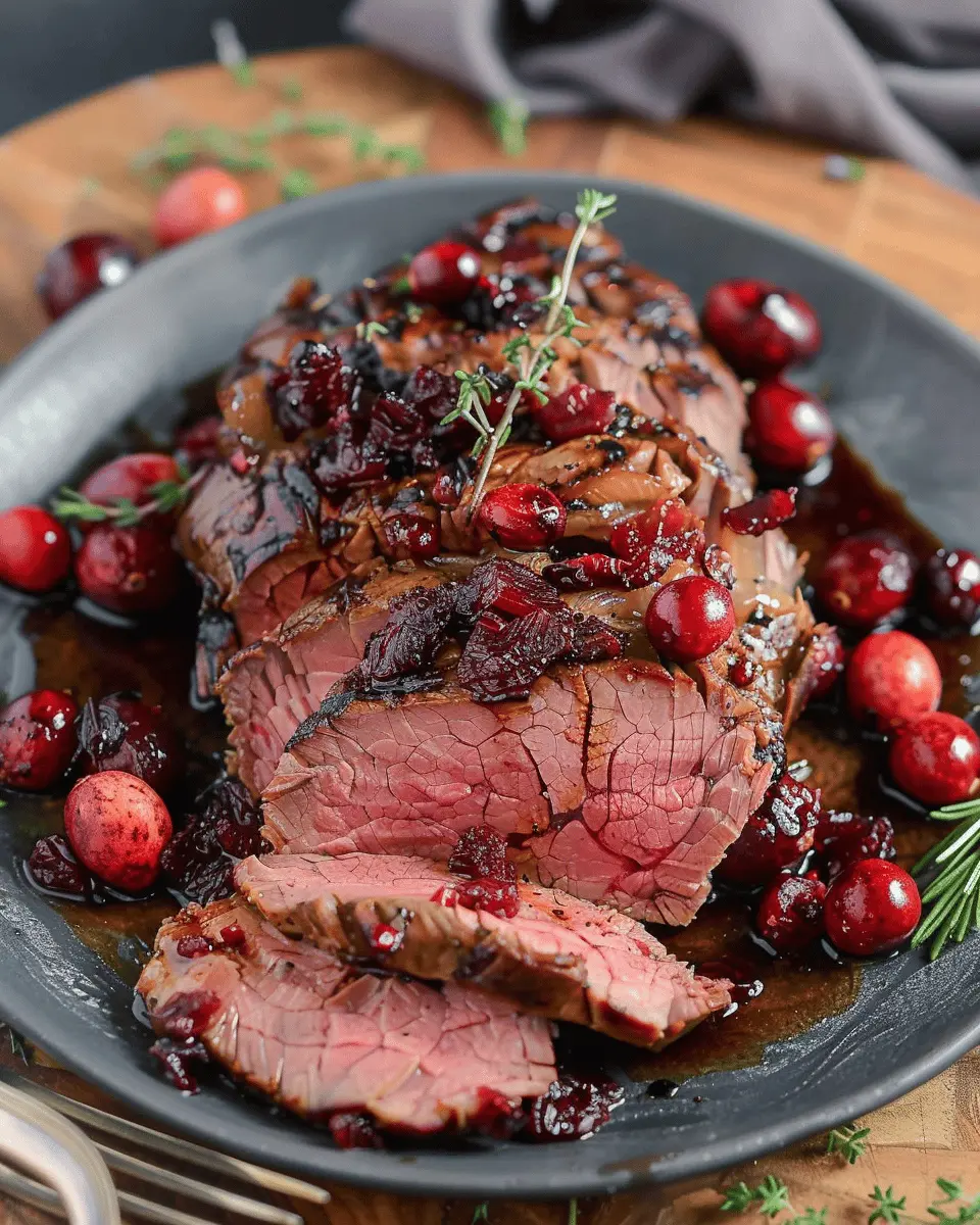 Cranberry Balsamic Roast Beef: A Juicy Holiday Delight