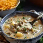 Cheesy Beef and Potato Soup