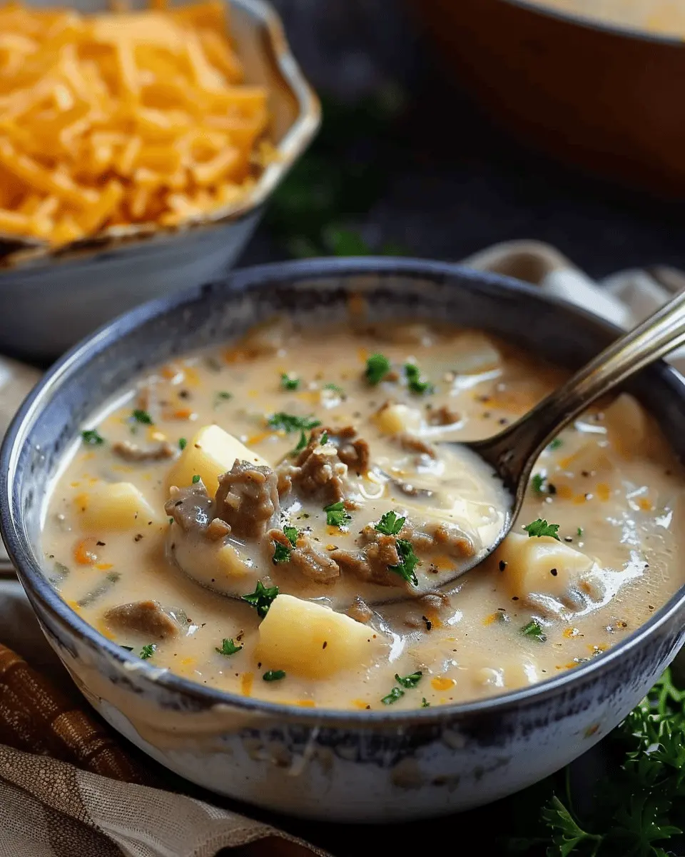 Cheesy Beef and Potato Soup: The Best Cozy Comfort Food Recipe