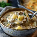 Cheesy Beef and Potato Soup