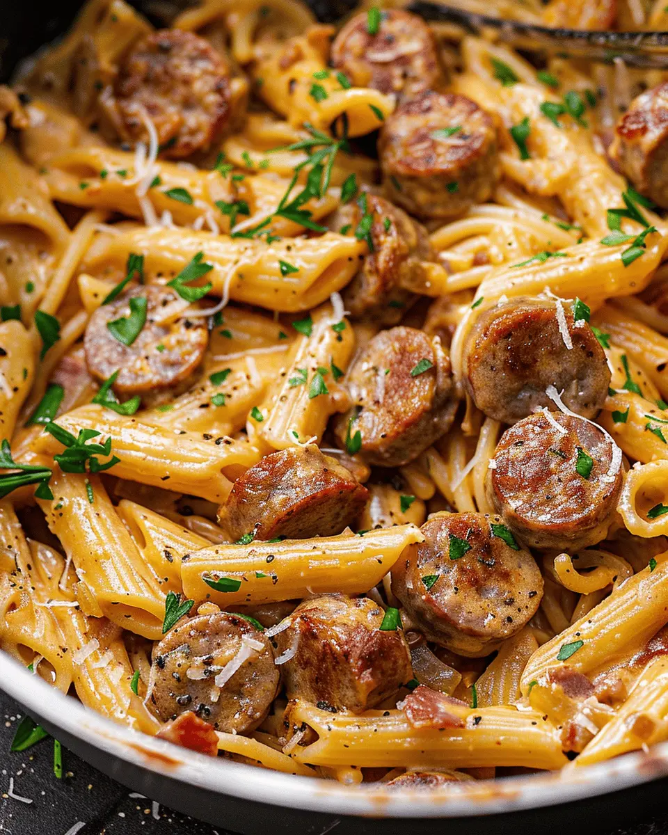 One Pot Creamy Cajun Sausage Pasta: Easy Comfort Food Delight
