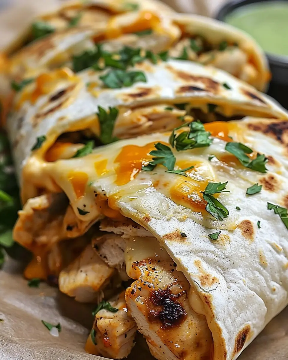 Ooey-Gooey Cheesy Garlic Chicken Wraps: The Best Comfort Food