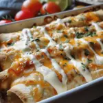 38g Protein Chicken Enchiladas with Dreamy White Sauce