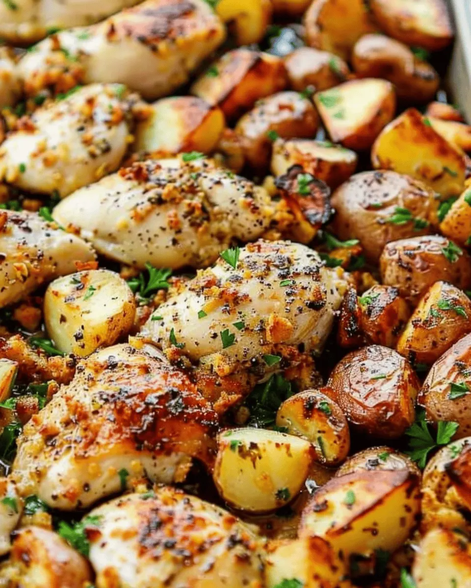 Baked Garlic Parmesan Chicken and Potatoes for a Cozy Dinner