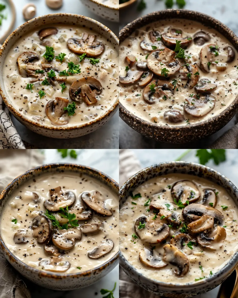 Keto Creamy Mushroom Soup: A Rich, Cozy Delight with Turkey Bacon