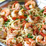 Garlicky Shrimp Pasta with White Wine and Lemon