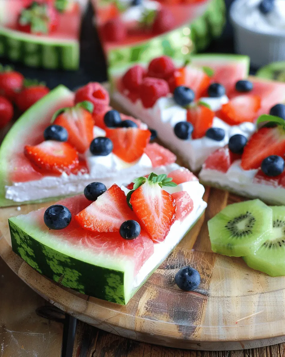 Healthy Watermelon Fruit Pizza: A Refreshingly Easy Treat