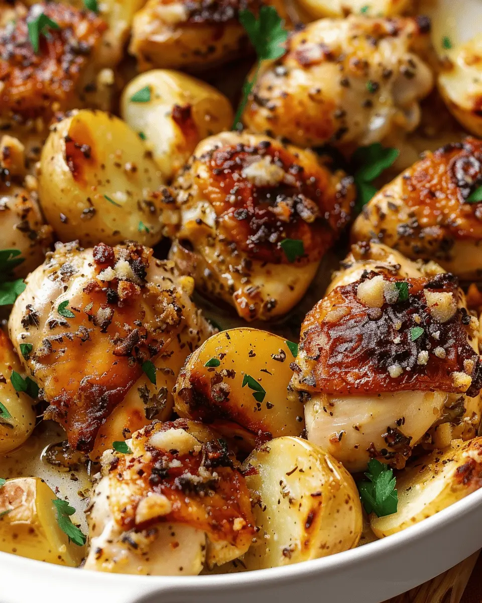 Garlic Parmesan Chicken and Potatoes: The Easy Comfort Meal Delight