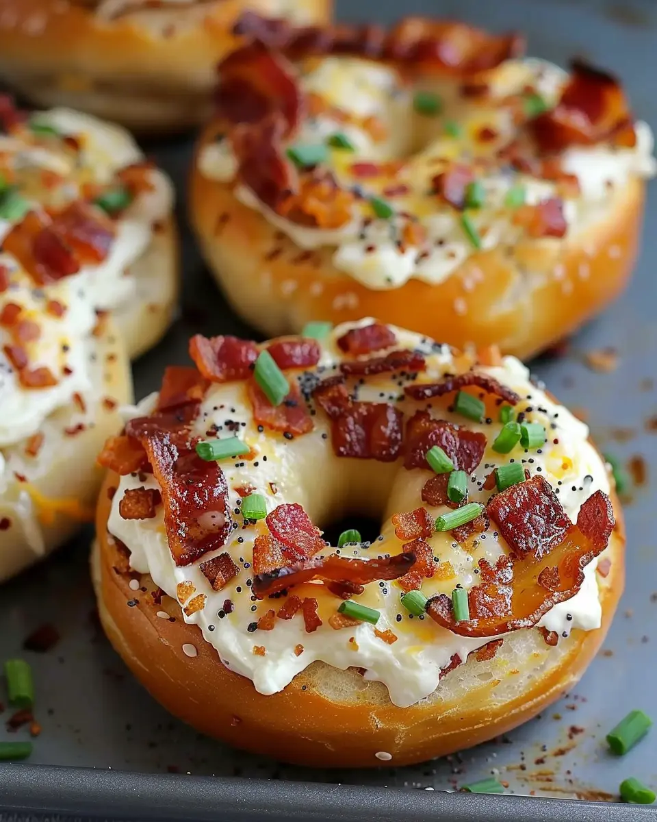 Zesty Turkey Bacon Cream Cheese Bagels for a Delicious Breakfast