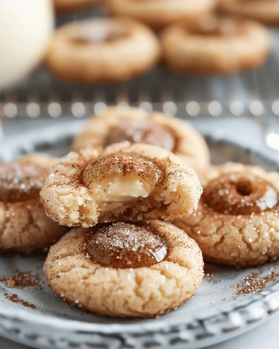 Eggnog Snickerdoodle Thumbprint Cookies: A Cozy Holiday Treat