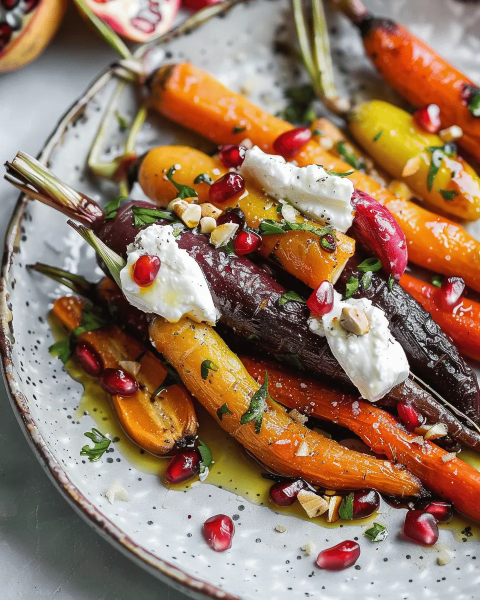 Honey Roasted Rainbow Carrots: A Delicious Burrata Delight