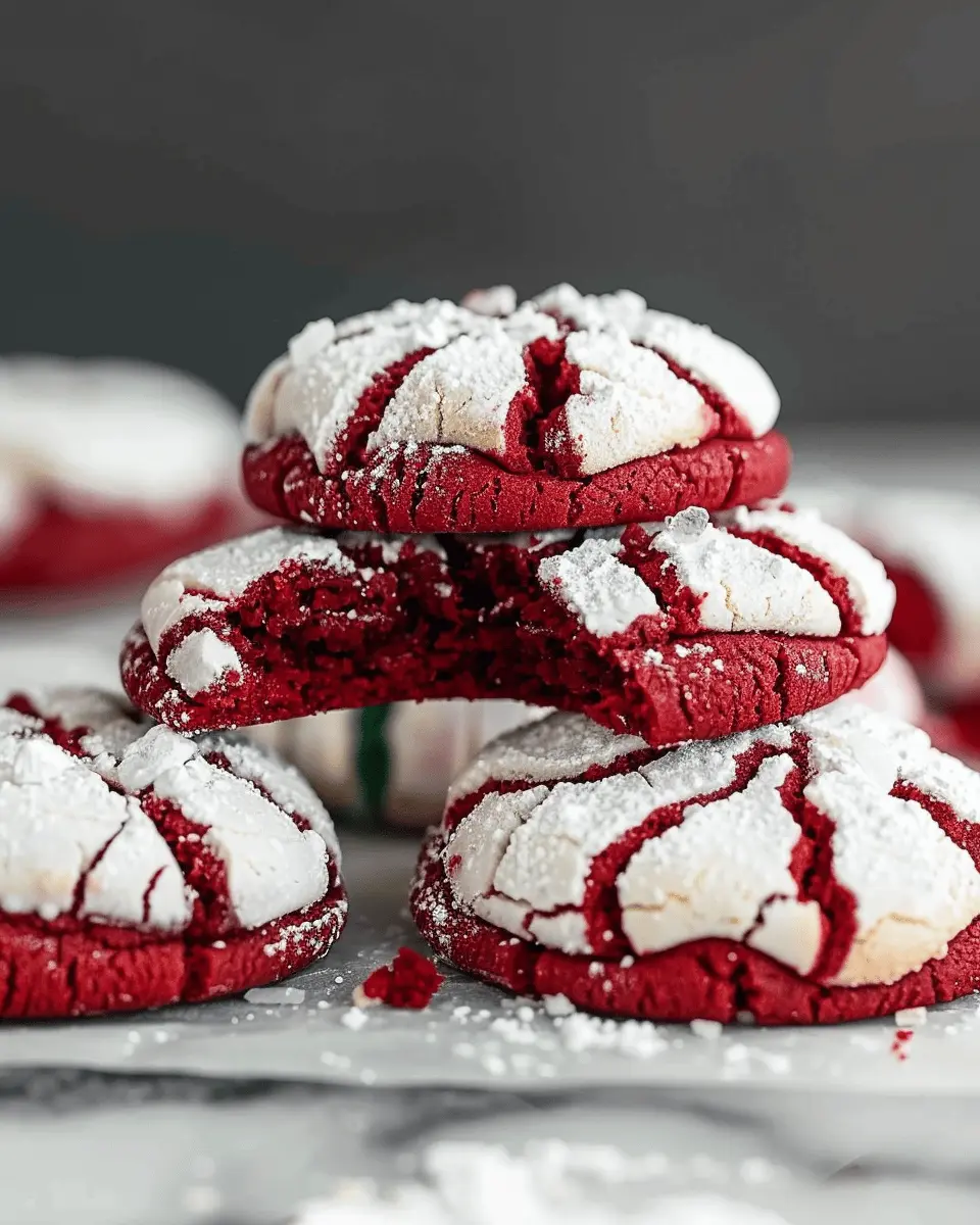 Red Velvet Crinkle Cookie Delight: Easy and Irresistibly Chewy