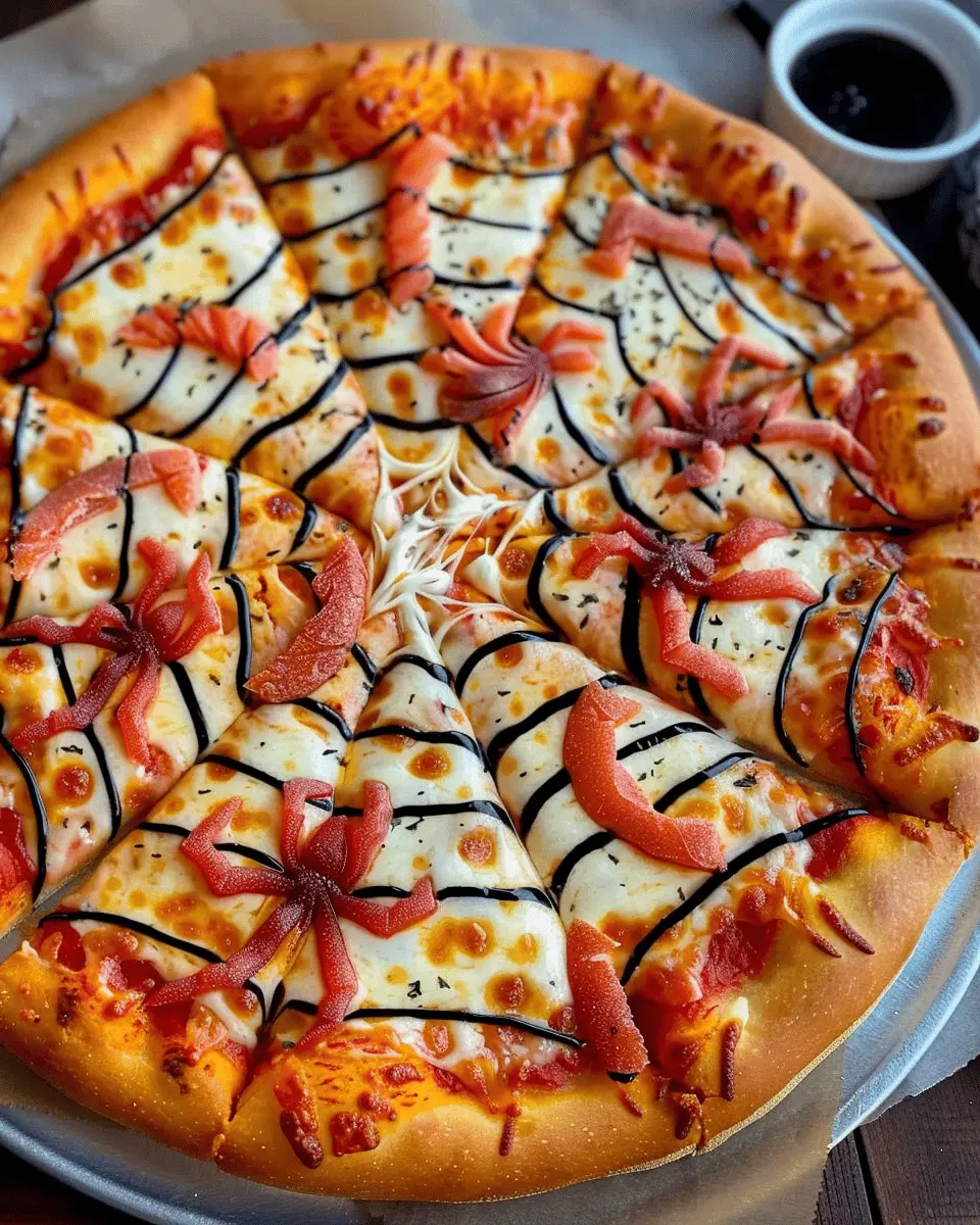 Spider Web Pizza: Easy Recipe with Turkey Bacon and Chicken Ham