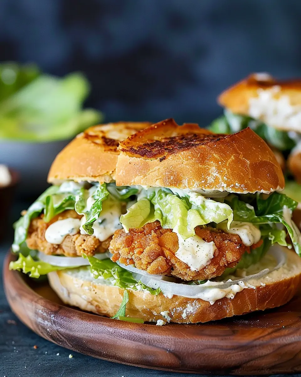 Crispy Chicken Caesar Sandwich with Turkey Bacon: A Flavorful Twist